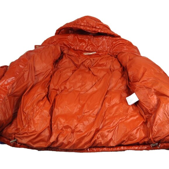 Michael MICHAEL KORS orange puffer jacket coat with removable hood Women's M - Picture 6 of 6